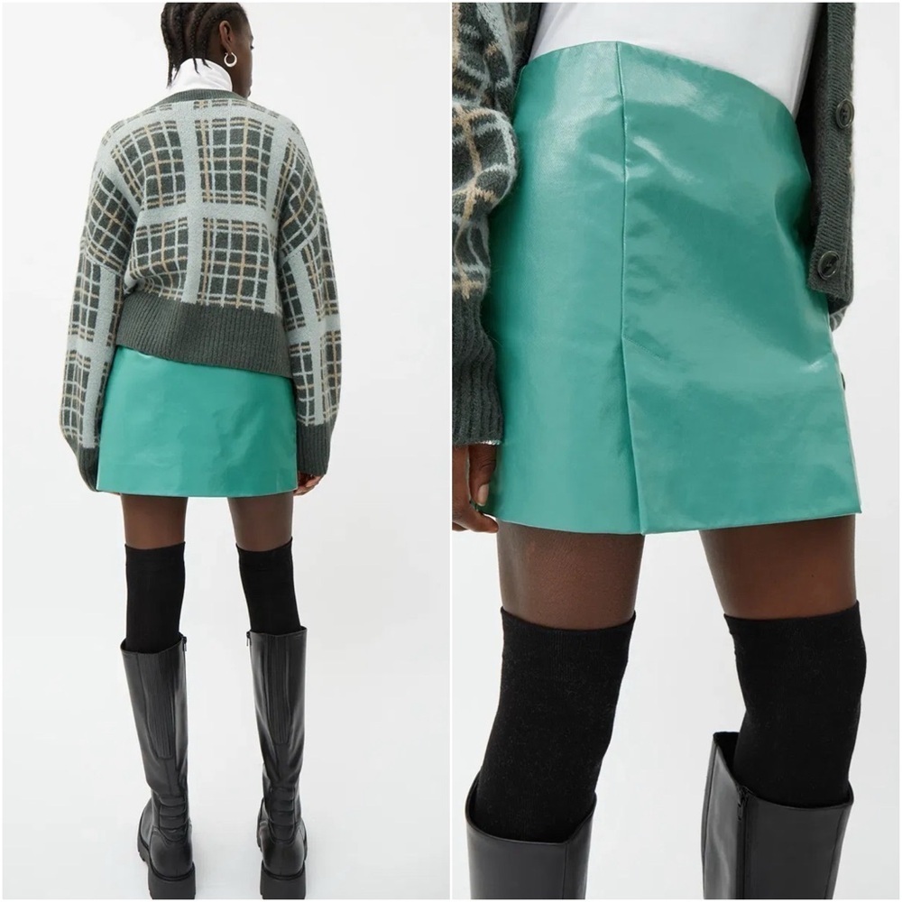 WEEKDAY • Jules Mini Skirt in Turquoise - Picture 11 of 13